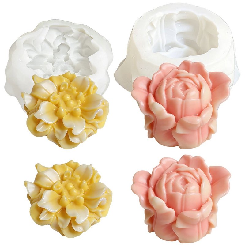 Soap Making Gel - 2Set3DTulip Silicone Candle MoldDIYEmbossed Flower Soap