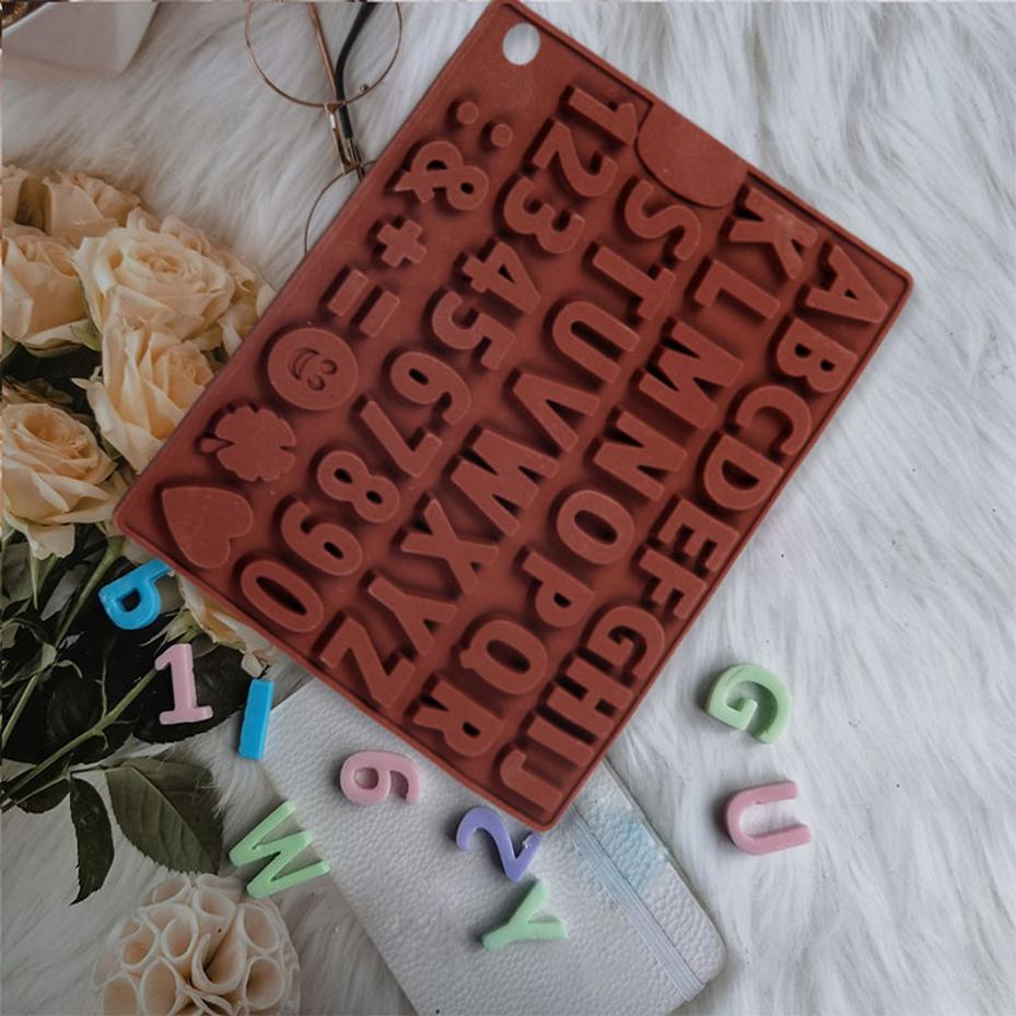 Soap Making Jelly - English Letter Silicone Chocolate Mold Alphanumeric