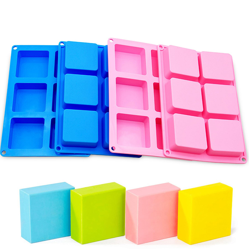Soap Making Oven - Square Soap Molds 6-Cavity Non-Stick Silicone