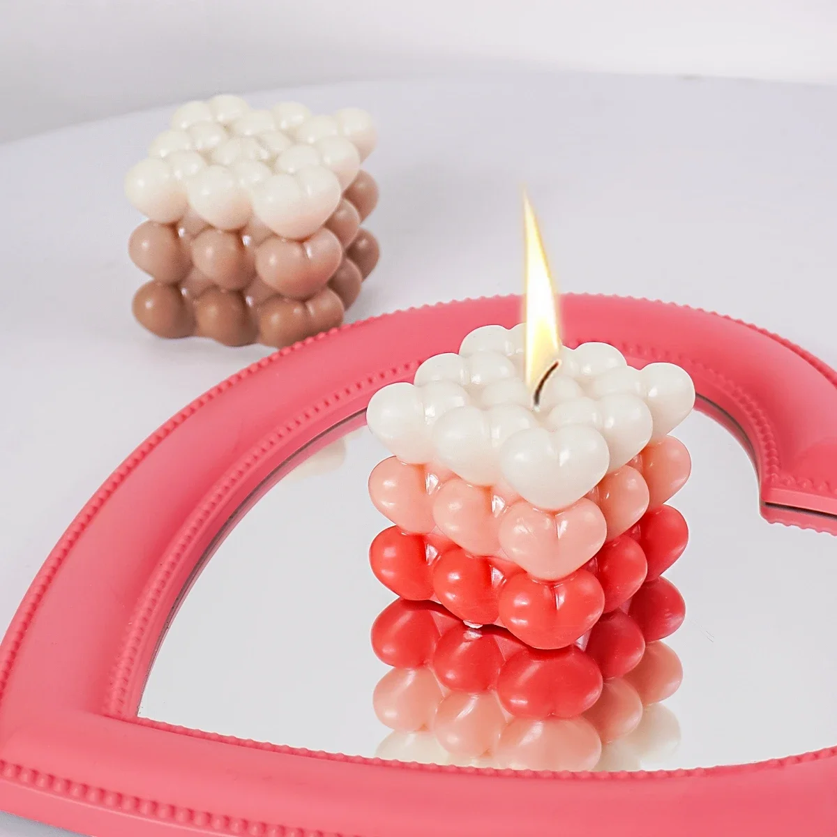 Soap Making Gel - love bubble candle silicone mold diy