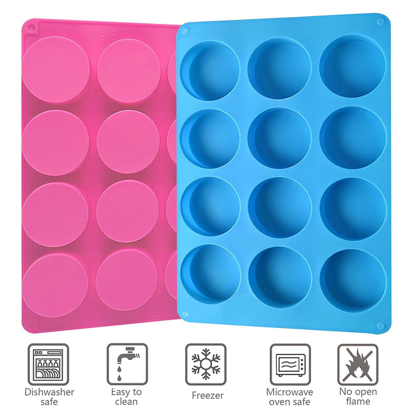 Round Silicone Molds 12-Cavity - Soap Making Oven recension och pris