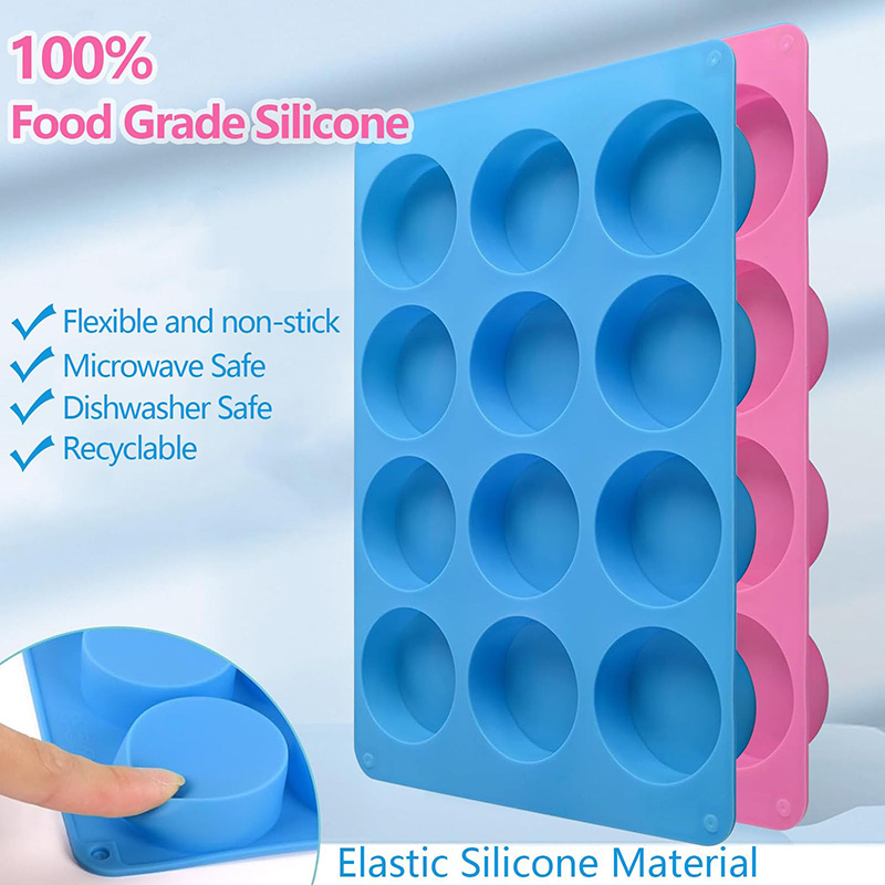 Round Silicone Molds 12-Cavity - Soap Making Oven recension och pris