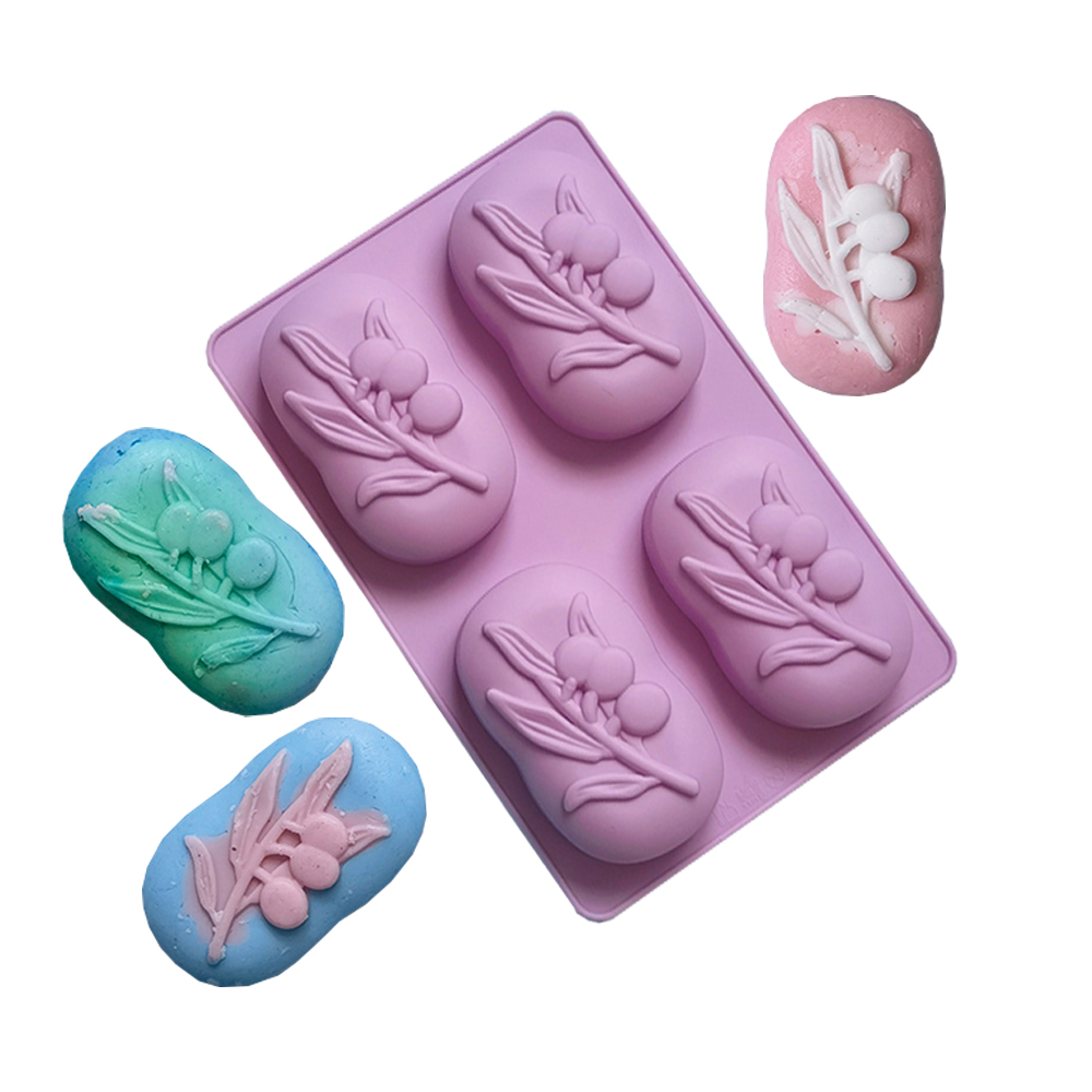 4 Cavities Oval Olive Tree Sil - Soap Making Instructions recension och pris