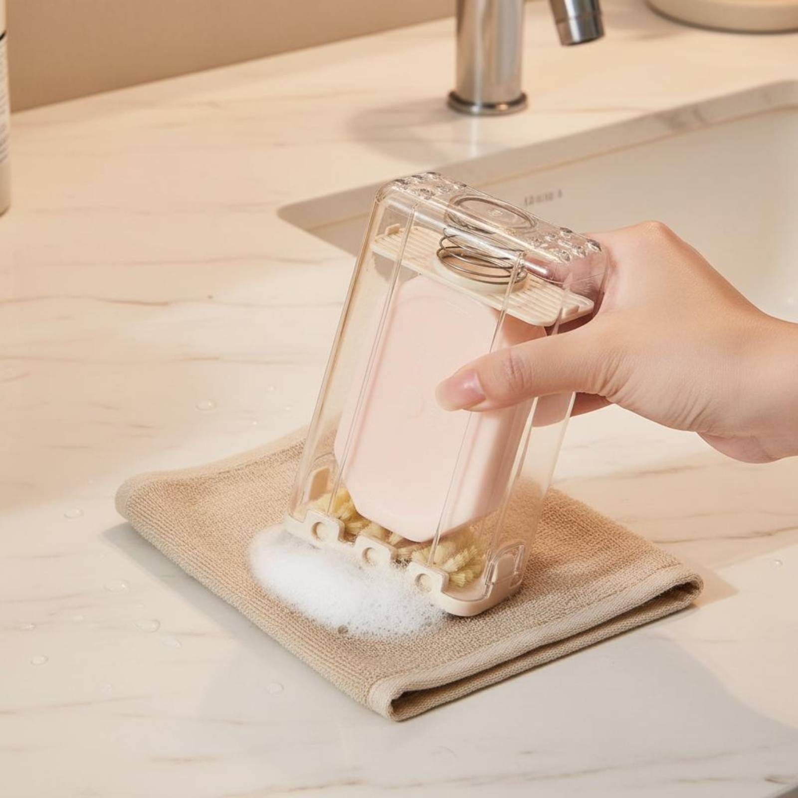 Soap Dish with Brush Foam Maki - Quick Soap Making recension och pris
