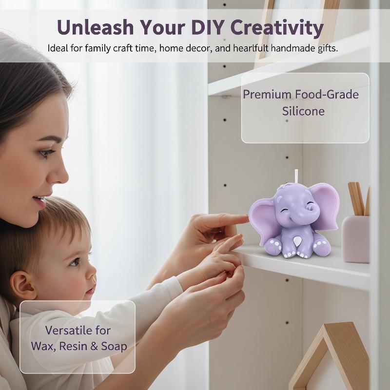 Cute 3D Elephant Silicone Cand - Soap Making Oven recension och pris