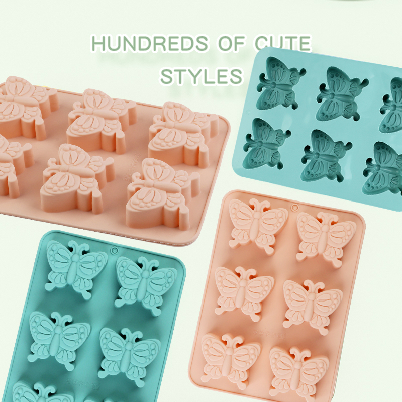 Pink/Blue 6-Hole Butterfly Sil - Soap Making Jelly recension och pris