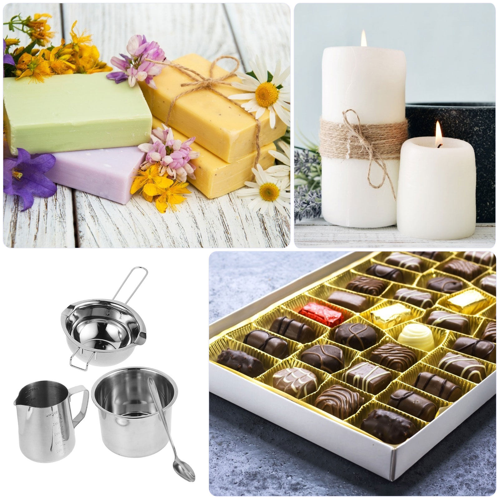 1Set Versatile Stainless Steel - Quick Soap Making recension och pris