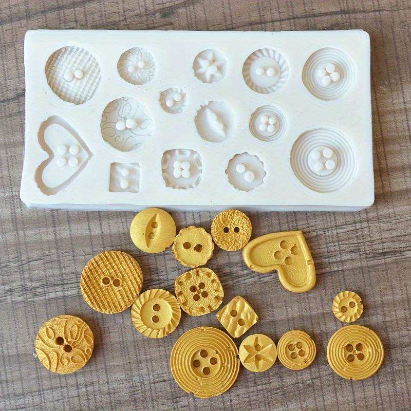 Buttons Shape Silicone Mold Si - Soap Making Oven recension och pris