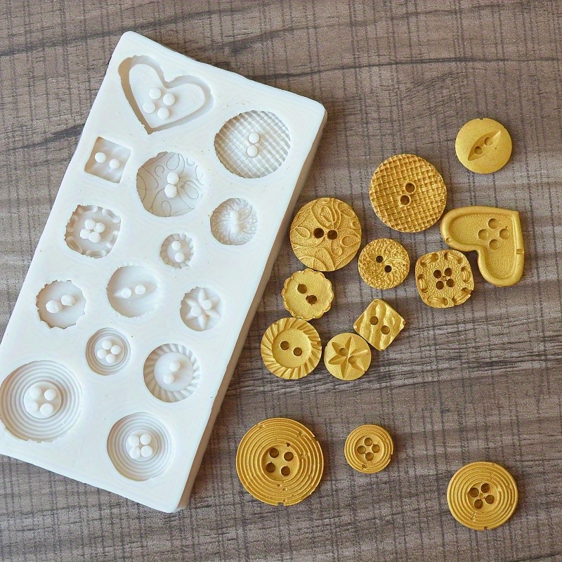 Buttons Shape Silicone Mold Si - Soap Making Oven recension och pris