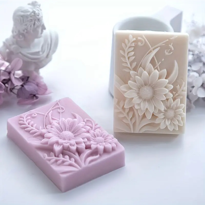 3D Flower Square Soap Silicone - Soap Making Instructions recension och pris