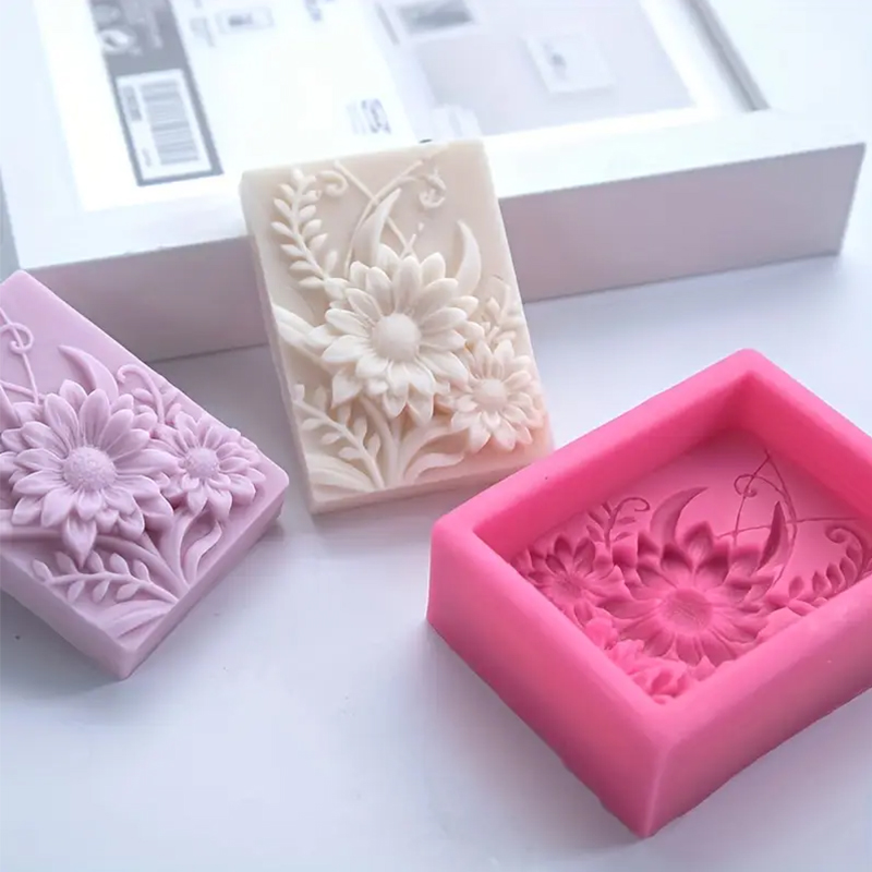 3D Flower Square Soap Silicone - Soap Making Instructions recension och pris