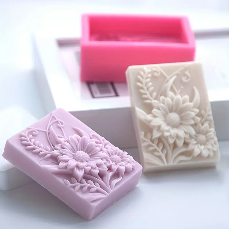 3D Flower Square Soap Silicone - Soap Making Instructions recension och pris