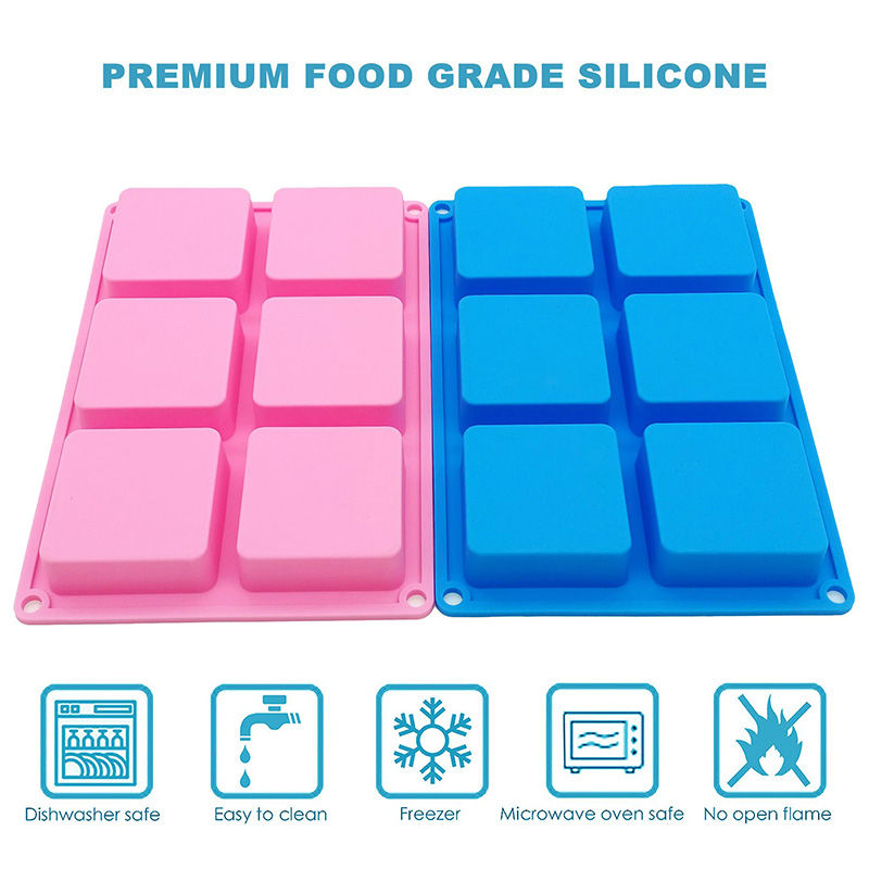 Square Soap Molds 6-Cavity Non - Soap Making Oven recension och pris