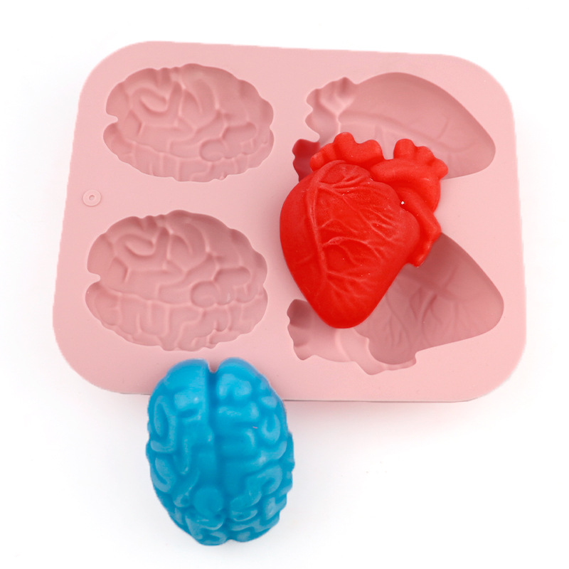 Human Brain And Heart Silicone - Soap Making Jelly recension och pris
