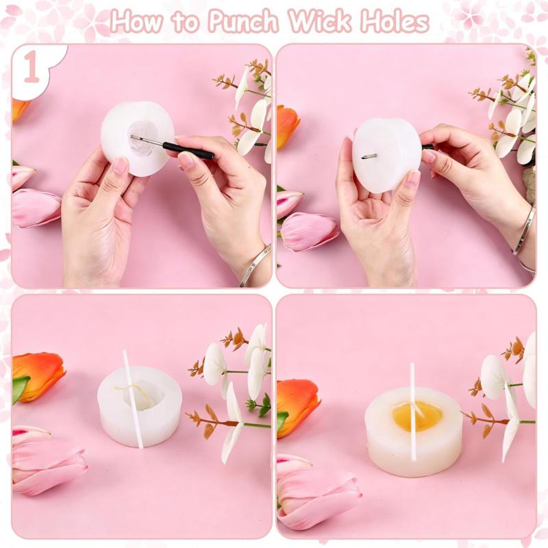 Floral silicone candle mold4Se - Soap Making Gel recension och pris