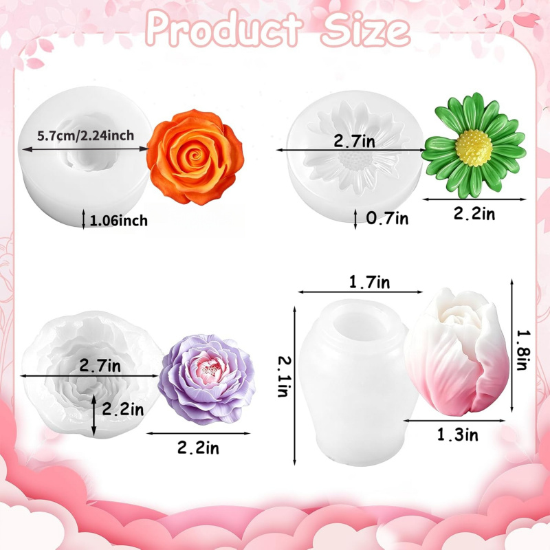 Floral silicone candle mold4Se - Soap Making Gel recension och pris