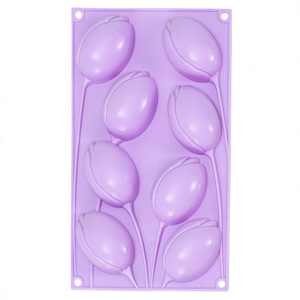 Food Grade 8-Cavity Tulip Sili - Soap Making Jelly recension och pris