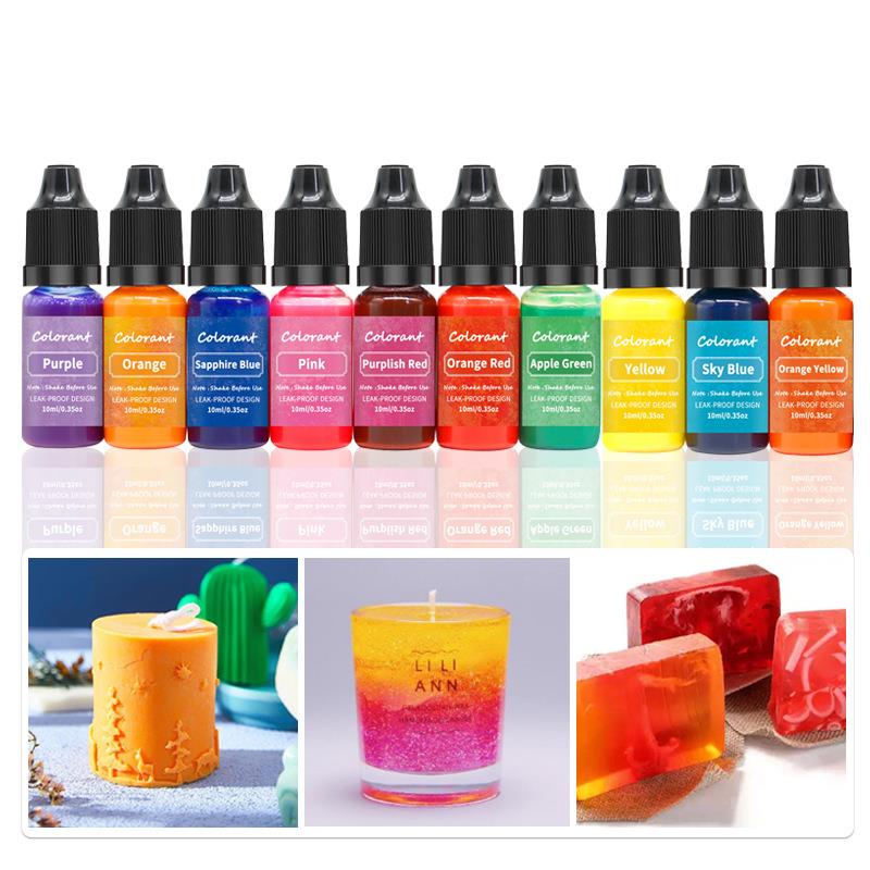 20 Colors 10ml Candle Wax Pigm - Soap Making Jelly recension och pris