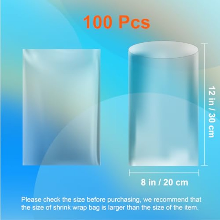 Shrink Wrap Bags - 100Pcs 12 x - Shrink Wrap Pvc recension och pris