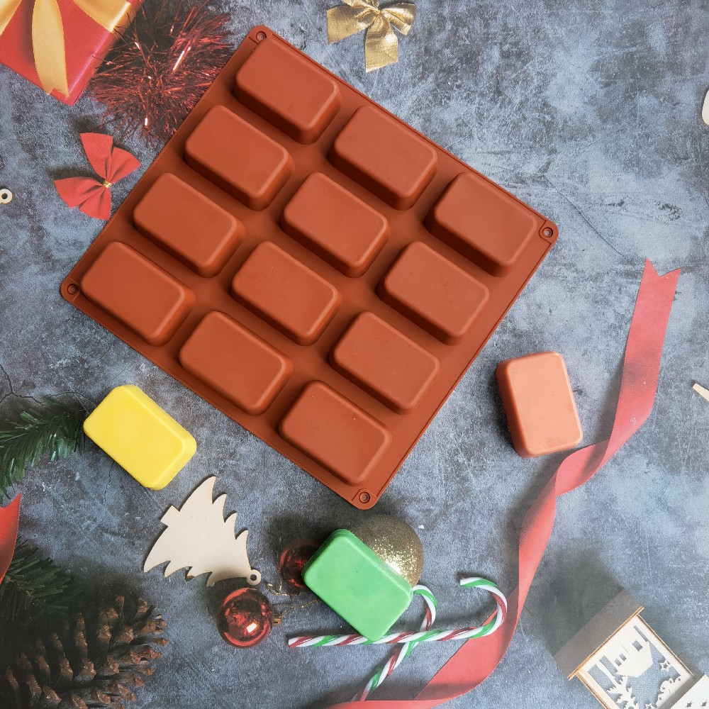 12 Cavity Square Silicone Soap - Soap Making Instructions recension och pris