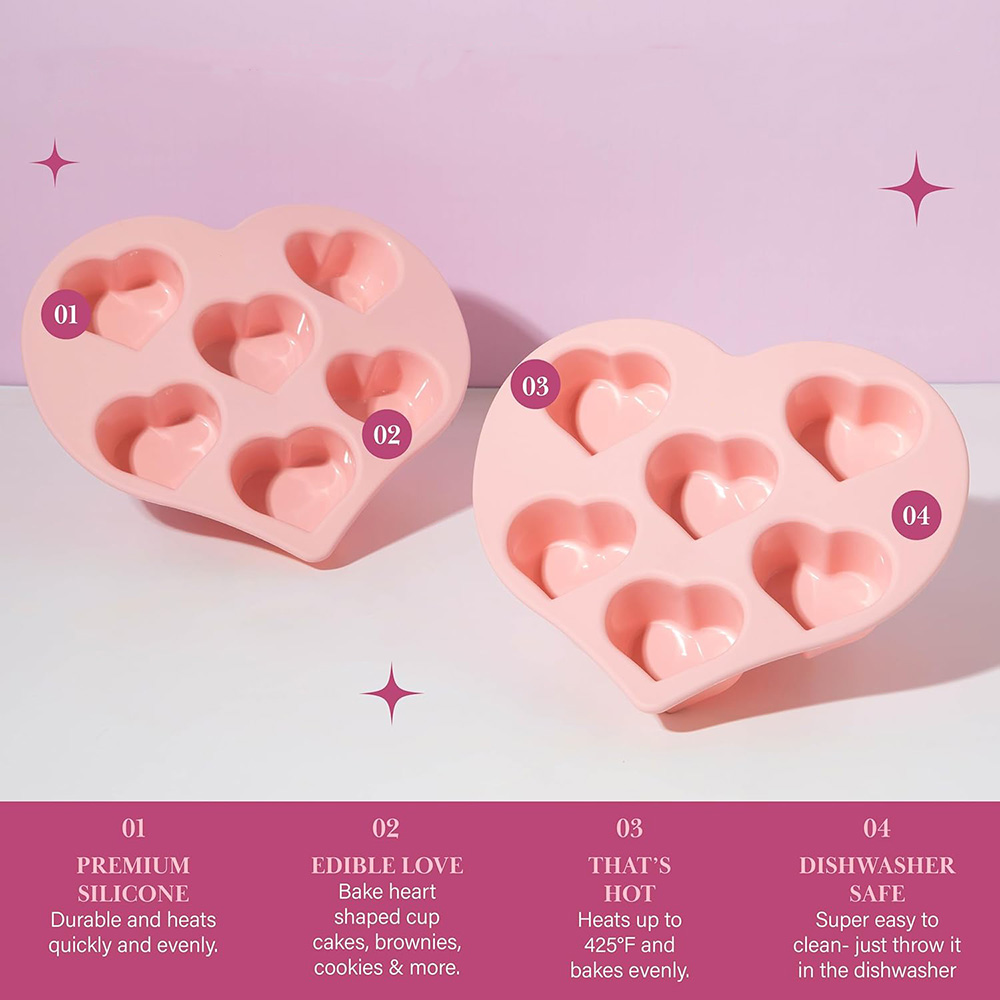 Heart Silicone Molds Valentine - Soap Making Jelly recension och pris